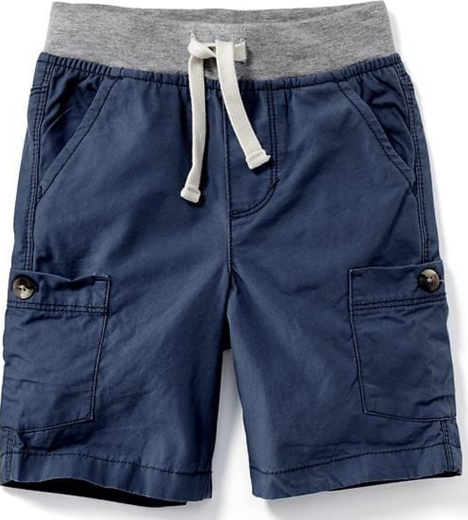 Navy Drawstring Cargo Shorts